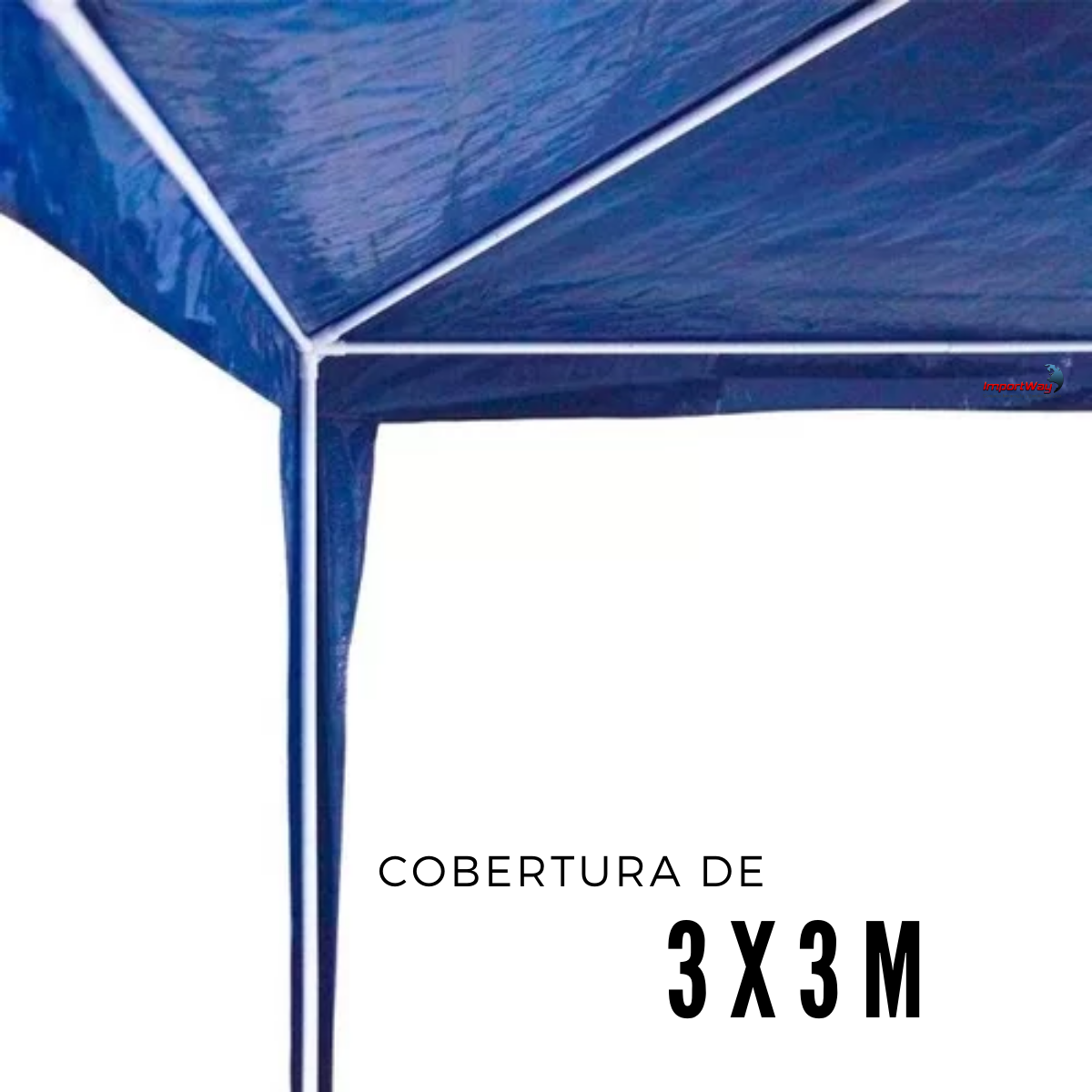 Gazebo Montável 3 00 X 3 00M Azul IWGZM 3AZ ImportWay