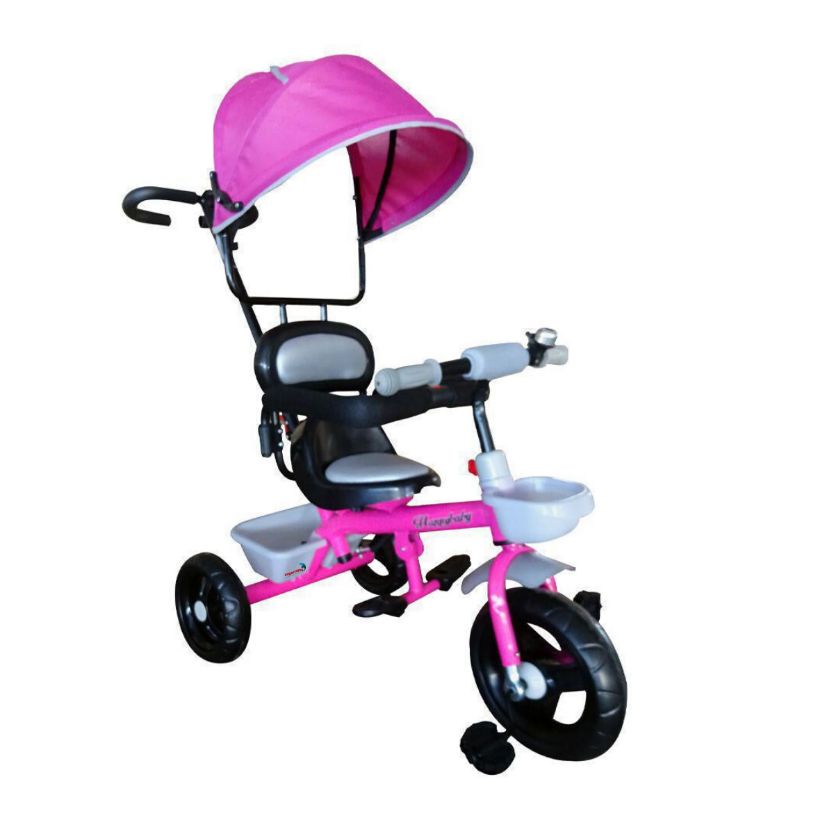 Motoca Infantil Triciclo Rosa com Empurrador