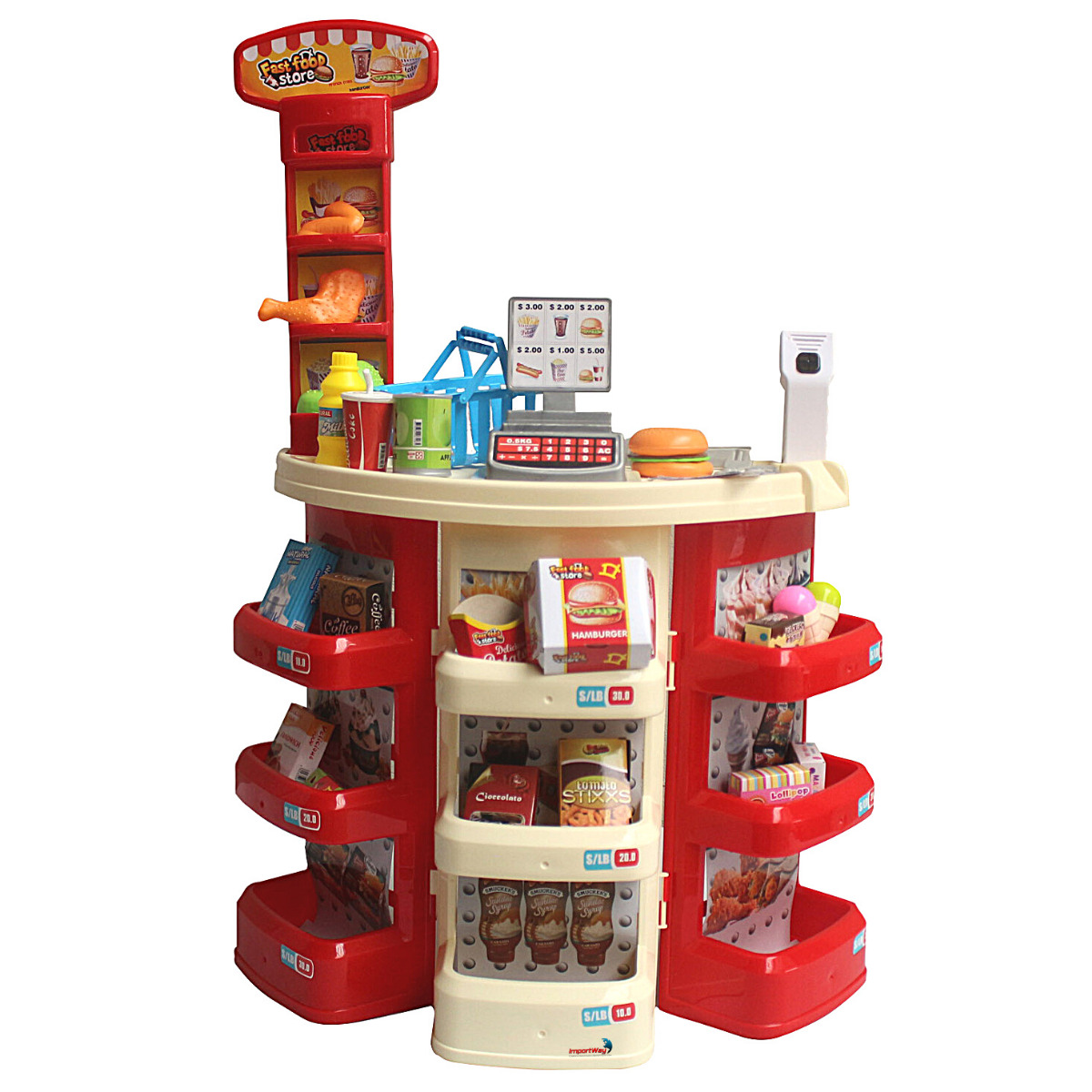 Caixa Mini Supermercado Brinquedo Infantil Crianças Dinheiro