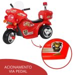 Mini Moto Elétrica Infantil Vermelha BW006VM - 9