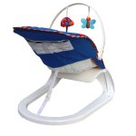 Cadeira Descanso Bebê Acolchoada Azul Com Som E Vibração BW095AZ - 6