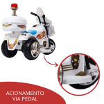 Mini Moto Elétrica Infantil Branco BW006BR - 9