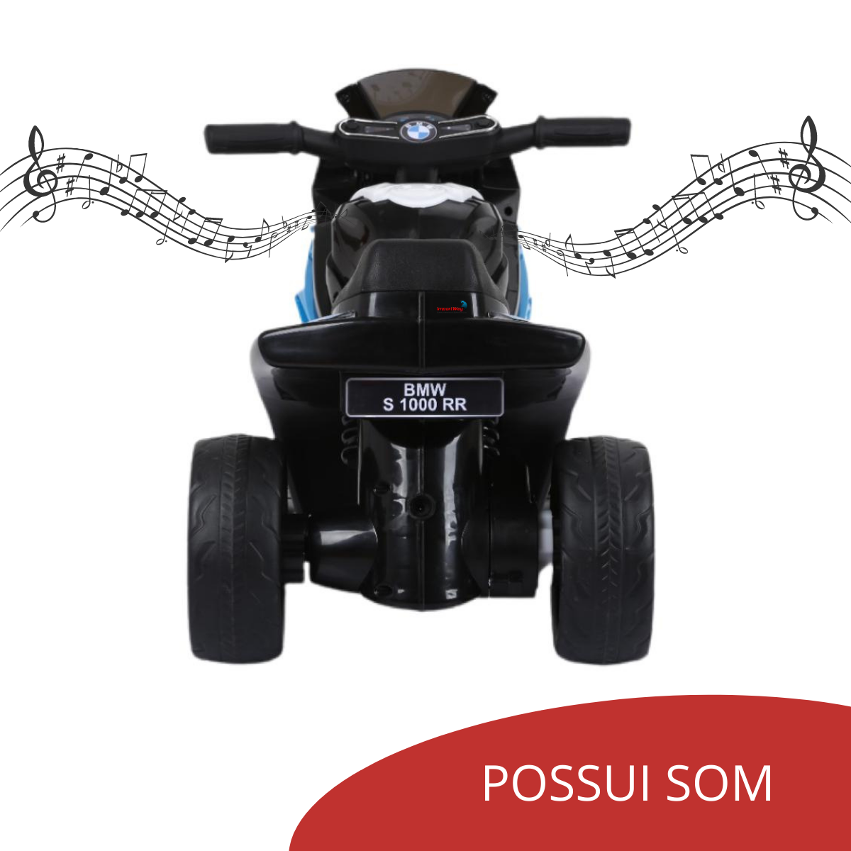 Mini Moto Elétrica Infantil De Criança 6v Até 25 Kg Azul Com Rodas De Apoio  Velocidade Máxima 3km/h - Auto Equip