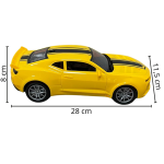 Carrinho Controle Remoto 1:16 Importway Com Luzes Amarelo - 1