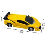 Carrinho De Controle Remoto 1:18 Importway Com Luzes Amarelo - 1