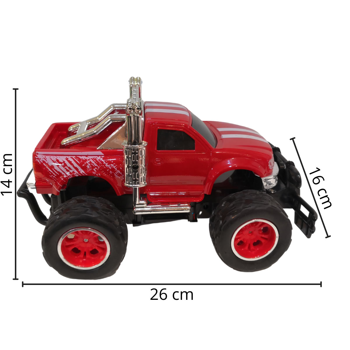 Carrinho Controle Remoto com Bateria Recarregável Vermelho, Importway