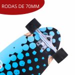 Skate Longboard Infantil 42 Shape Madeira Azul Importway - 2