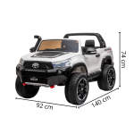 Carrinho Eletrico Infantil Toyota Hilux Branco Com Rodas De EVA BW190EVABR - 2