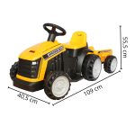 Carrinho Mini Trator Infantil Elétrico Amarelo 6v Com Reboque BW079AM - 2