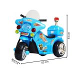 Mini Moto Elétrica Infantil Azul BW006AZ - 2