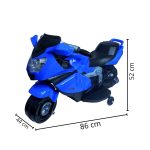 Mini Moto Elétrica Infantil Azul BW044AZ - 2