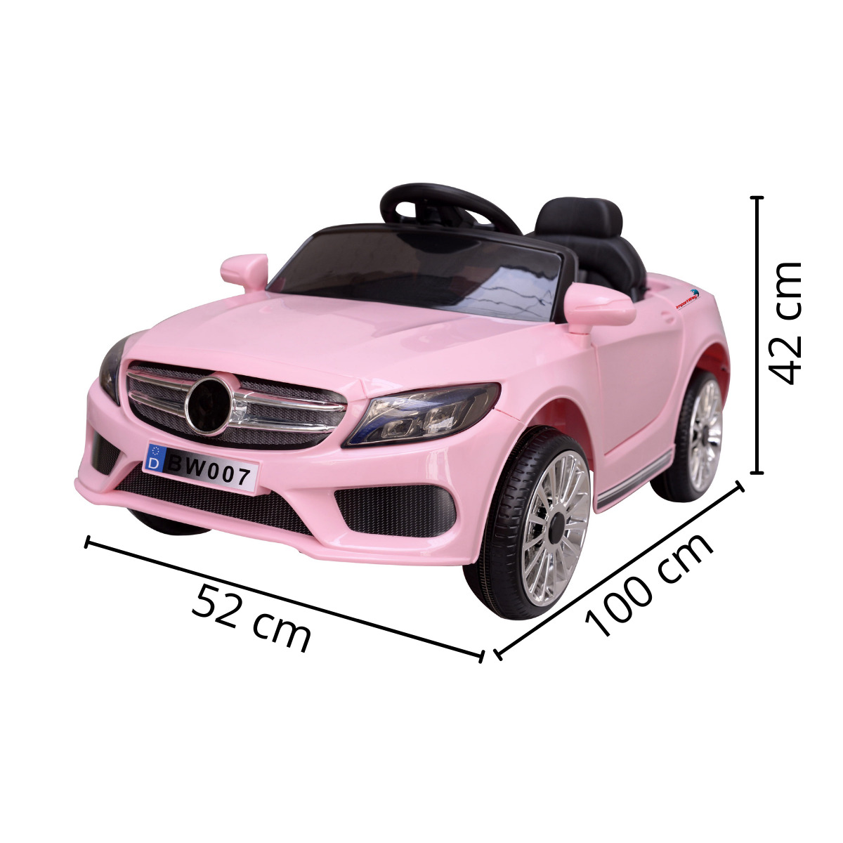 Carro de controle remoto com coleção sensível UV, escala 1:24, rosa e  vermelho brinquedo elétrico