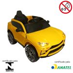 Mini Carro Elétrico Infantil Com Controle Remoto Amarelo BW029AM - 10