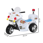 Mini Moto Elétrica Infantil Branco BW006BR - 2