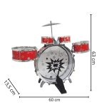 Bateria Infantil Com Banquinho Vermelha BW039VM - 1