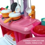 Kit Cozinha Completa Infantil Importway Rosa Com Acessórios - 3