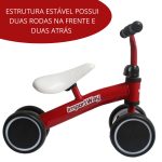 Triciclo Balance Equilíbrio Infantil Vermelho BW107VM - 3