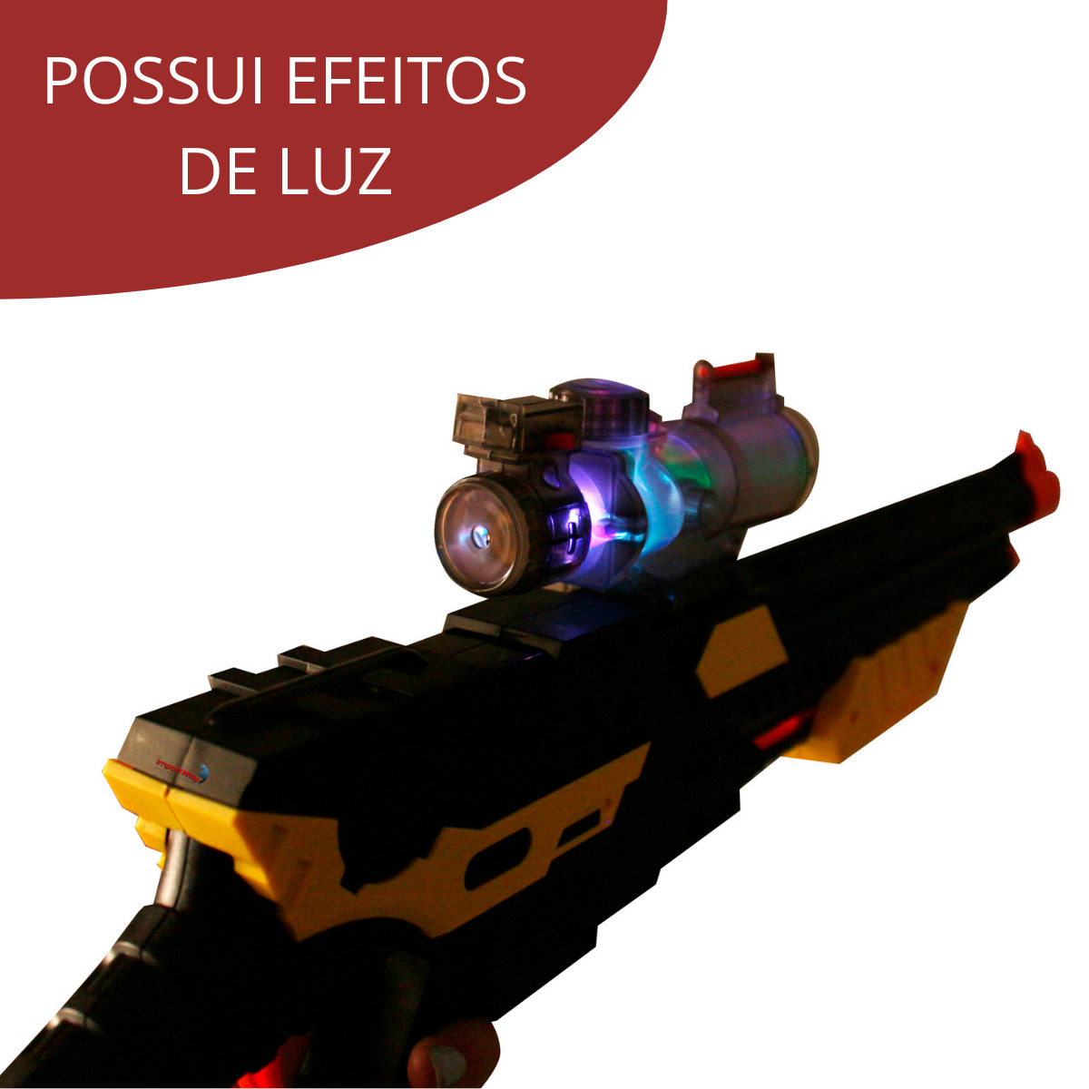 Arminha Pistola De Brinquedo Lança Dardos Bolinhas de Gel Com Mira Laser  Efeitos De Luz Menino - Importway - Lançadores de Bolas - Magazine Luiza