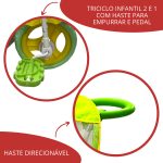 Triciclo Infantil 2 Em 1 Verde BW003VD - 3