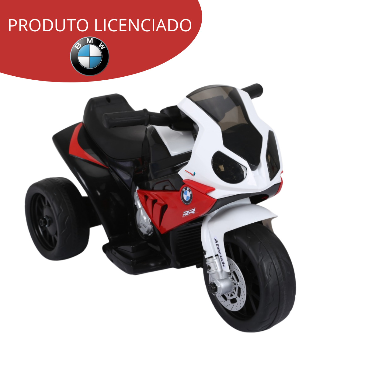 Moto Elétrica Infantil BMW S1000RR 12V De 3 Anos Até 25Kg Vermelho  Importway - Baby&Kids