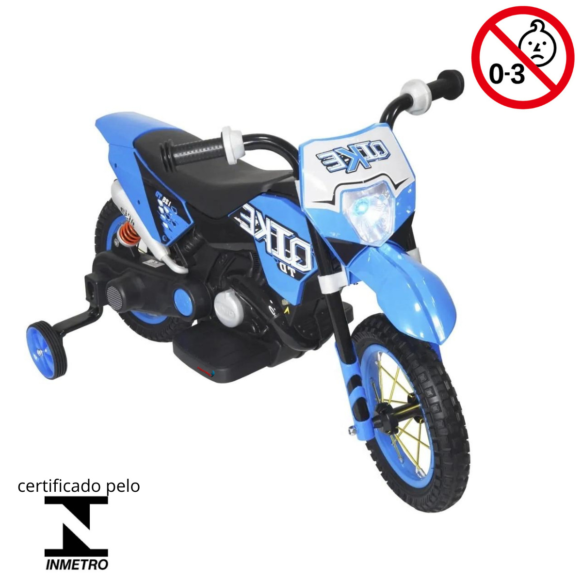 Mini Moto Cross Eletrica Infantil Importway BW083 Cor:Azul