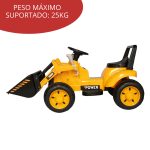 Mini Trator Escavadeira Elétrico 12v Amarelo BW081AM - 3