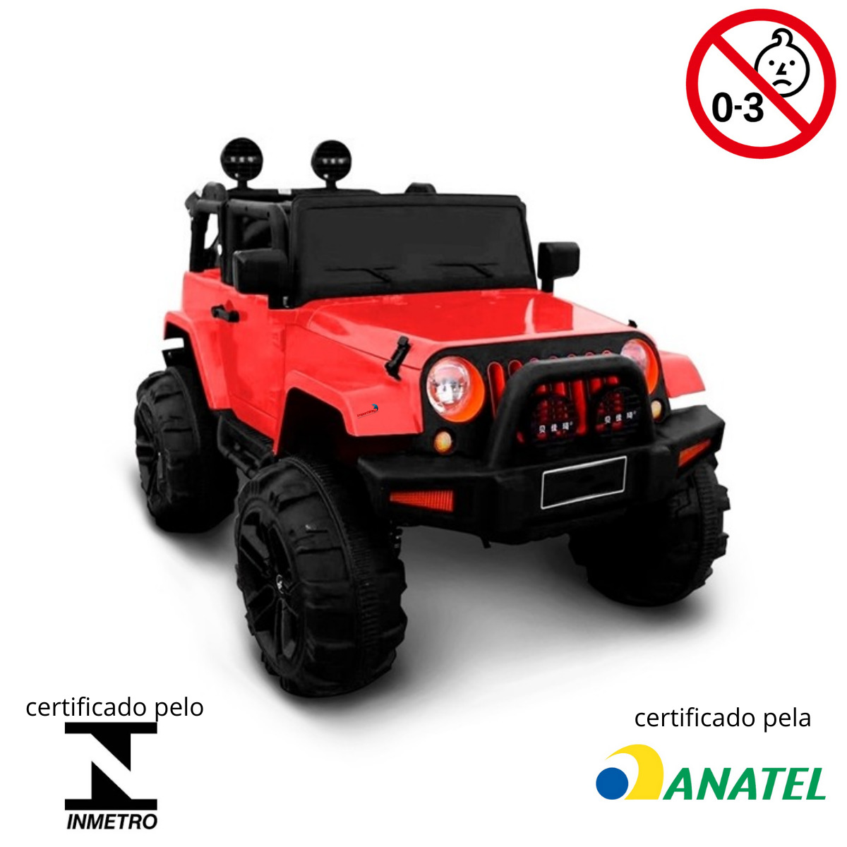 Mini Carro Elétrico Infantil Jipe com Controle Remoto Branco, Importway