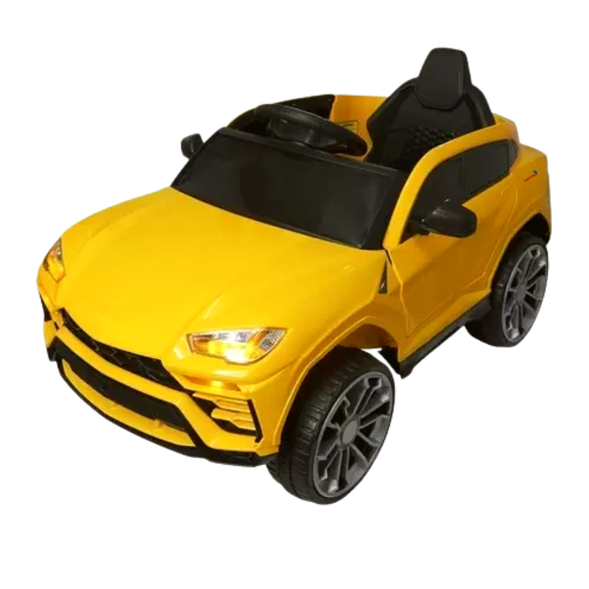 Mini Carro Elétrico Infantil Com Controle Remoto Amarelo BW029AM