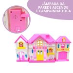 Casinha De Boneca Infantil 15 Peças Importway Rosa Luz E Som - 4