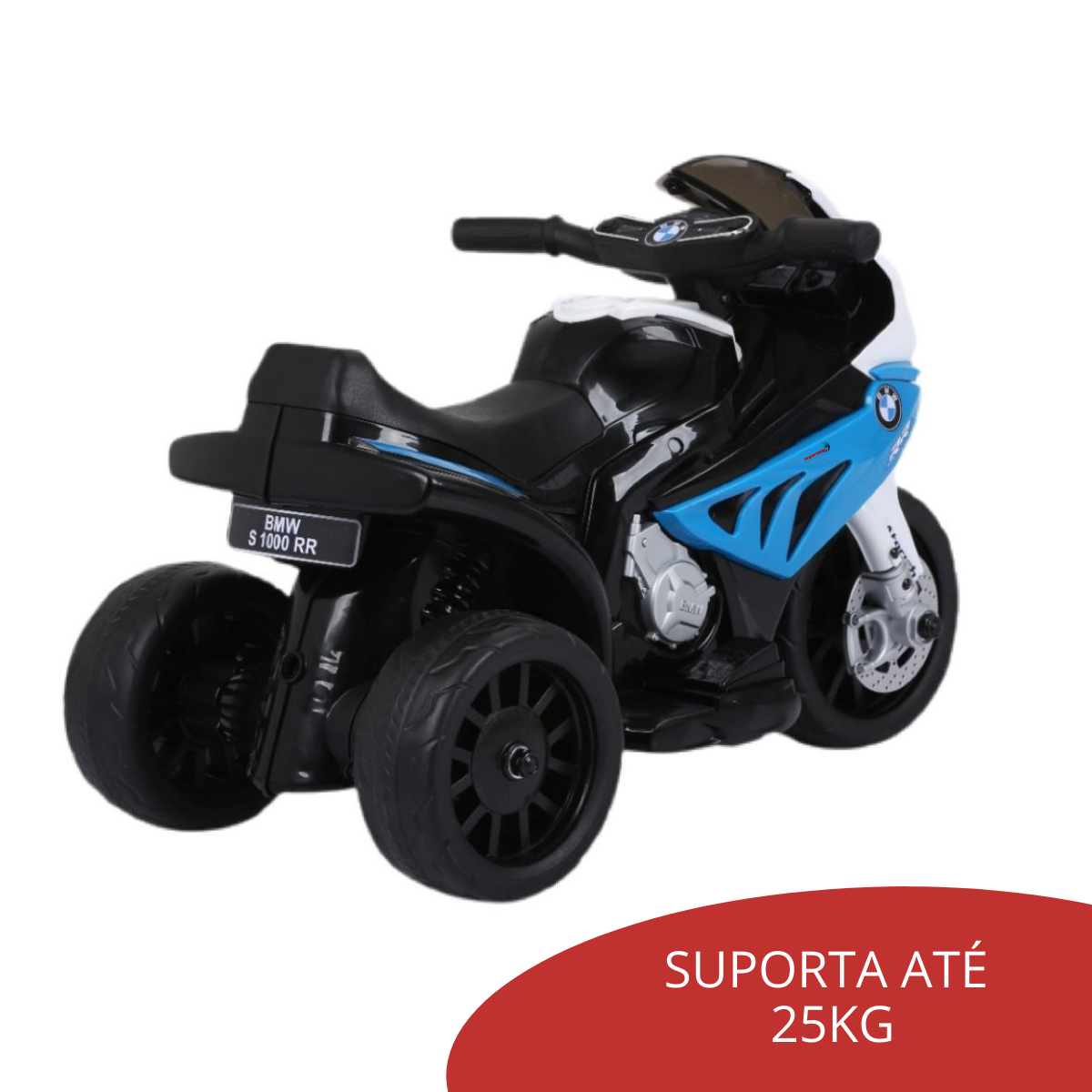 Mini Moto Elétrica Infantil De Criança 6v Até 25 Kg Azul Com Rodas De Apoio  Velocidade Máxima 3km/h - Auto Equip