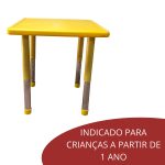 Mesa Infantil 60 x 60 Cm Amarelo BW087AM - 4