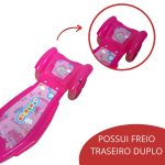 Patinete Infantil 3 Rodas Com Cesta Rosa BW010RS - 5