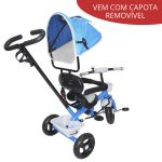 Triciclo Infantil Empurrador Com Capota Azul BW084AZ - 5