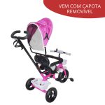Triciclo Infantil Empurrador Com Capota Rosa BW084RS - 5