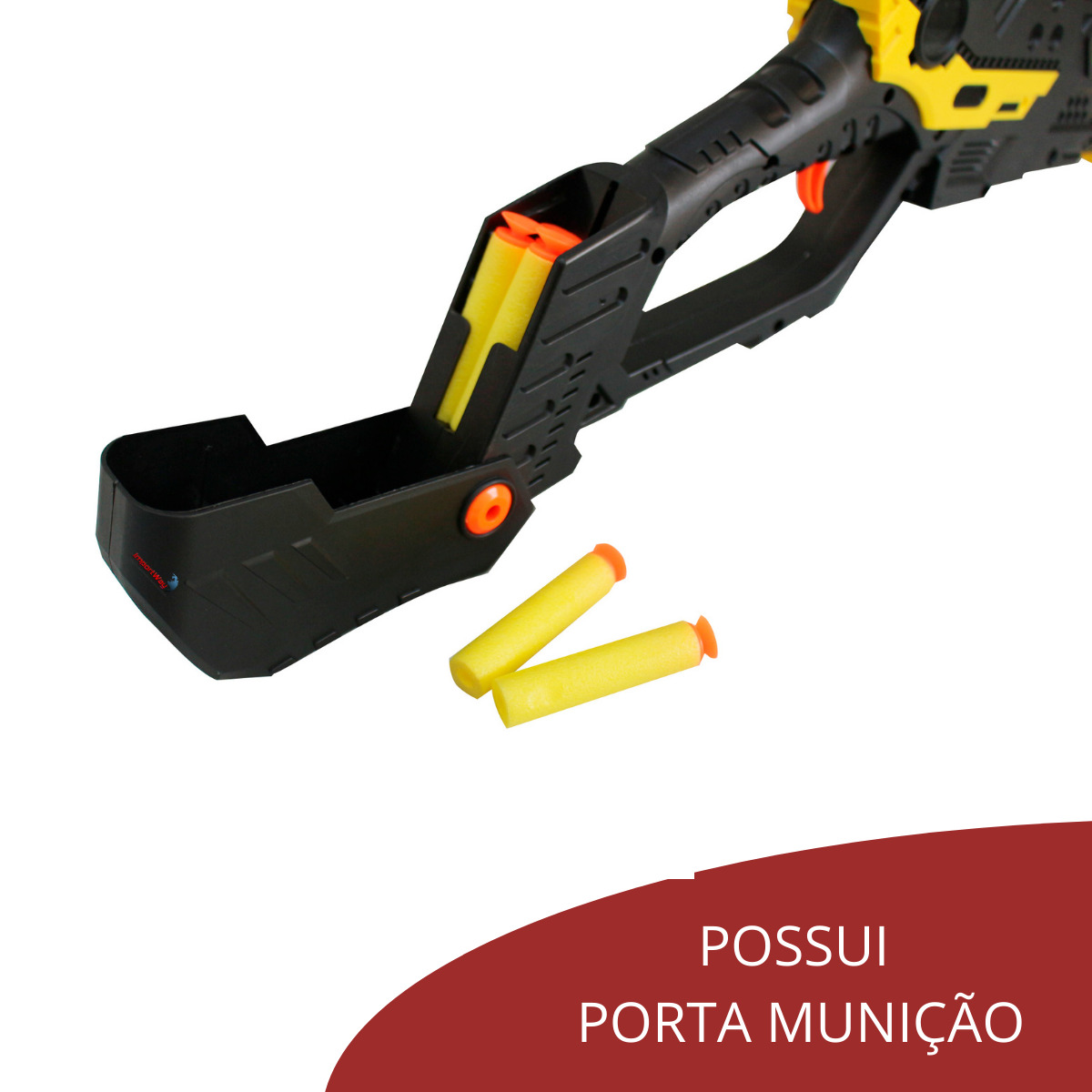 Arma de Brinquedo Pistola Com 4 Dardos Fuzil Arminha Nerf