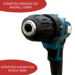 Parafusadeira Furadeira 12V Com Maleta E Acessórios IWFP-012A - 4