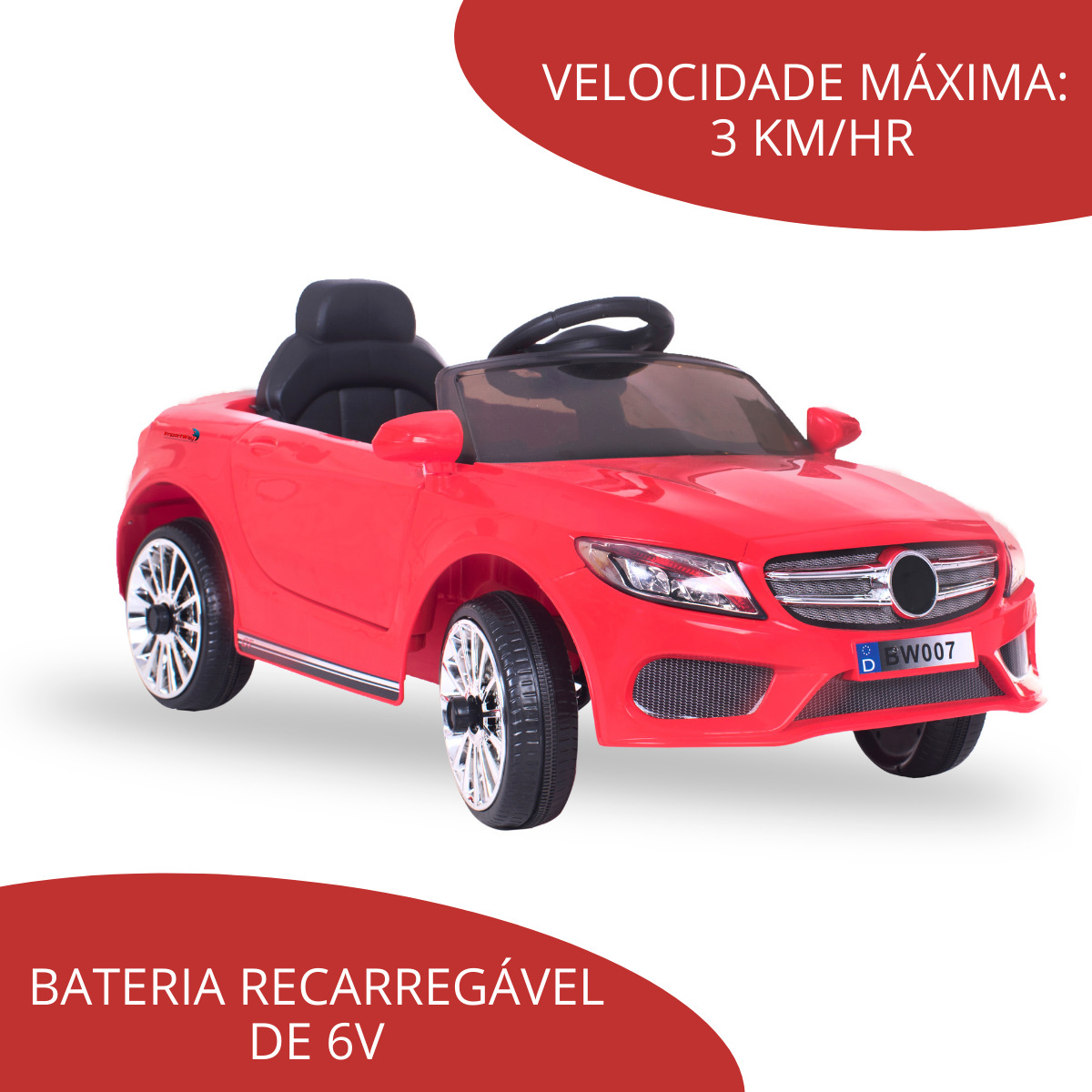 Mini Carro Infantil Elétrico Ferrari Controle Remoto 12V - Fazendo