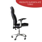 Cadeira Presidente Luxo Couro Sintético Giratória - 7