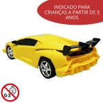 Carrinho De Controle Remoto 1:18 Importway Com Luzes Amarelo - 3