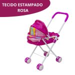 Carrinho De Boneca Tipo Berço Rosa BW098 - 5