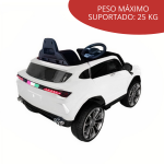 Mini Carro Elétrico Infantil Com Controle Remoto Branco BW029BR - 5