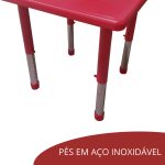 Mesa Infantil 60 x 60 Cm Vermelho BW087VM - 5