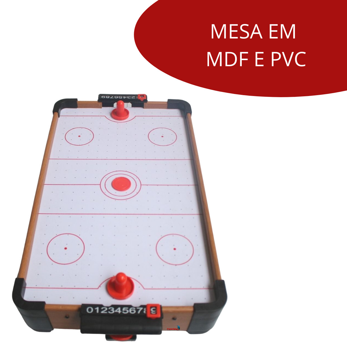 Mini Jogo Air Hockey De Mesa 71 cm Completo Portátil JH7056G - Tem