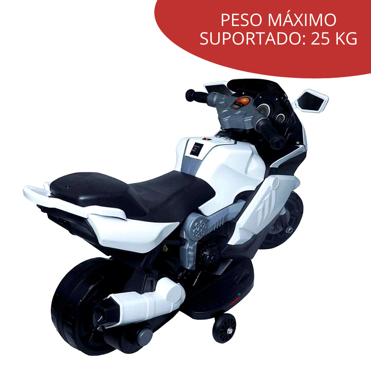 Mini Moto Elétrica Infantil Preto BW006PT