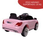 Mini Carro Elétrico Infantil 6v Com Controle Remoto Rosa BW007RS - 4