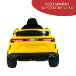 Mini Carro Elétrico Infantil Com Controle Remoto Amarelo BW029AM - 5