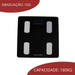 Balança Digital Bioimpedância Com Aplicativo Importway Preta - 4