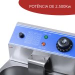 Fritadeira Elétrica Industrial Importway Inox 6 Litros 110v - 4