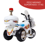 Mini Moto Elétrica Infantil Branco BW006BR - 4