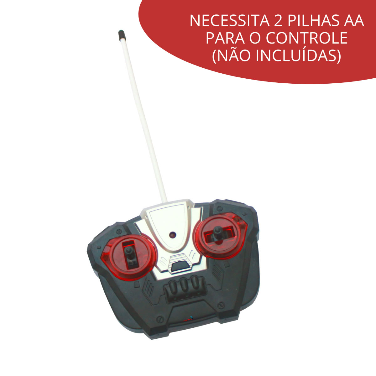 CARRINHO CONTROLE REMOTO C/BATERIA RECARREGAVEL PRETO- IMPORTWAY - Ri Happy